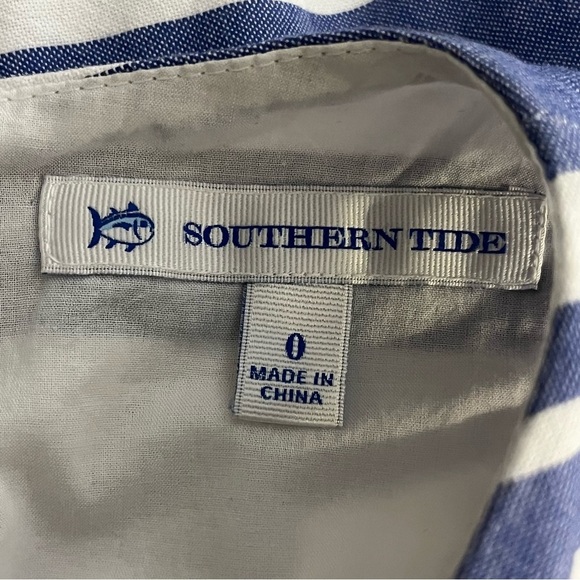 Southern Tide | Nautical stripe blue & white cotton dress Women’s size 0 preppy - Picture 8 of 11